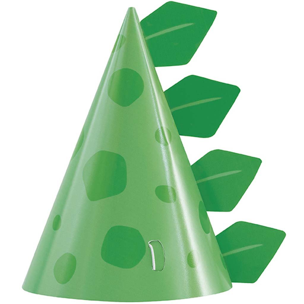 Dinosaur Party Hat, 8ct