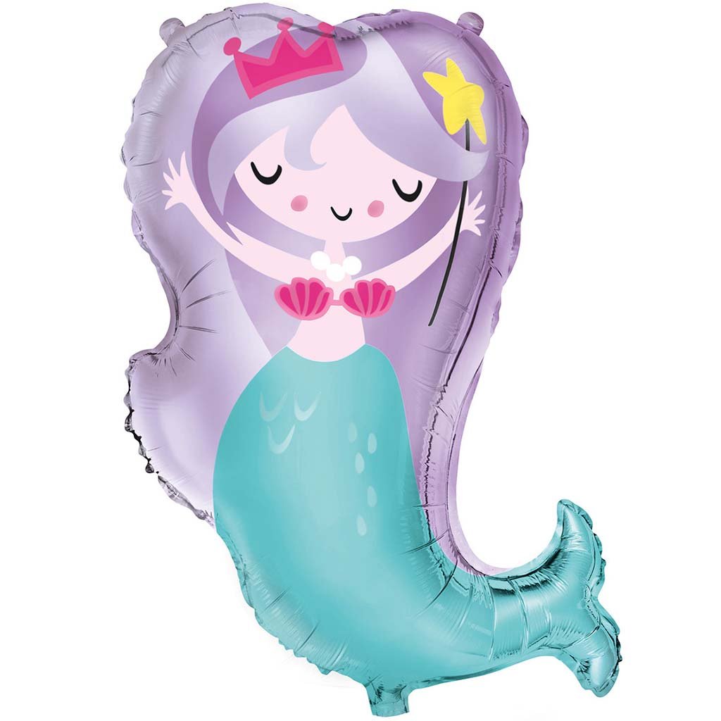 Mermaid Giant Foil Balloon, 29in