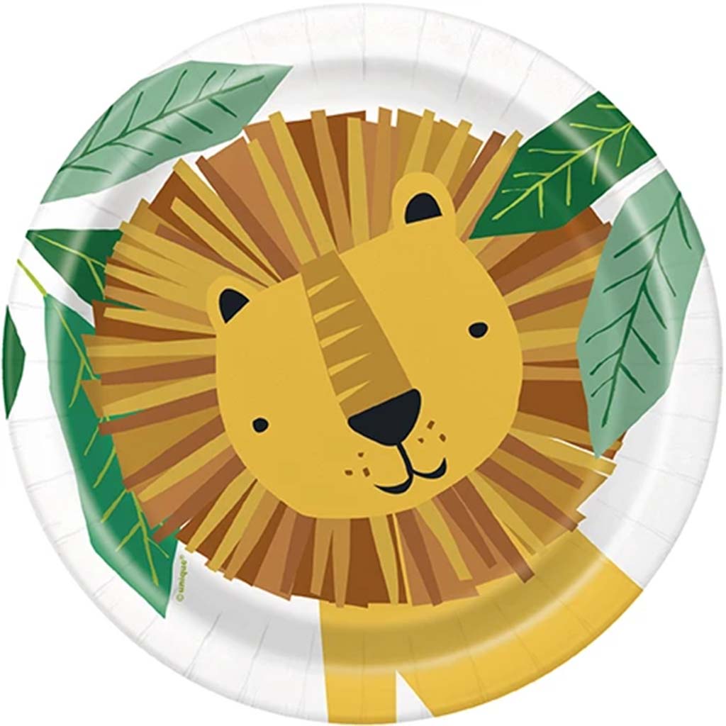 Animal Safari Dessert Plates 7in, 8ct