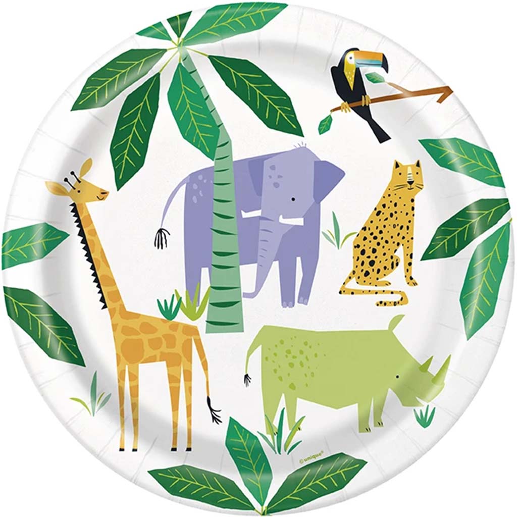 Animal Safari Dinner Plates 9in, 8ct