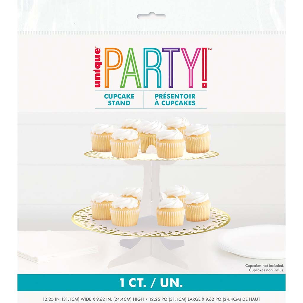 Gold Foil Cardboard Cupcake Stand