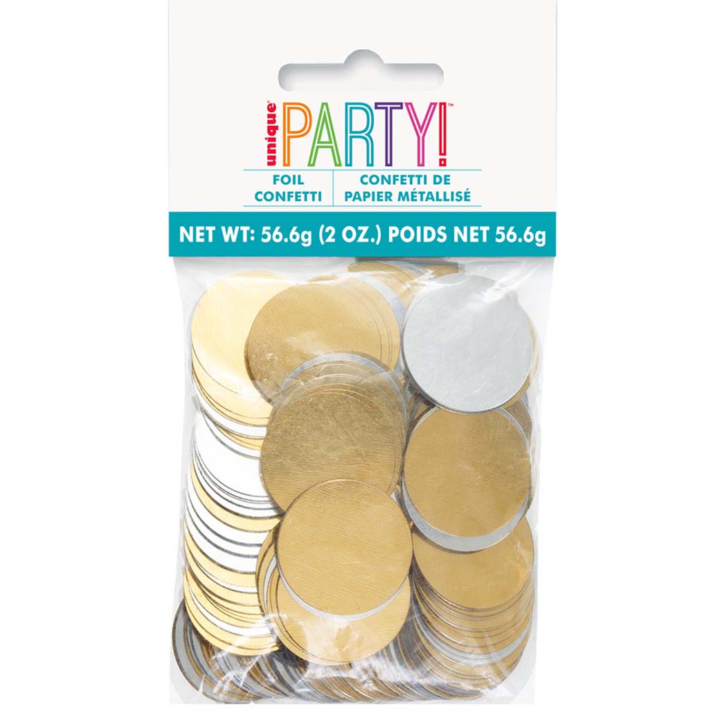 Foil Silver And Gold Confetti, 2oz