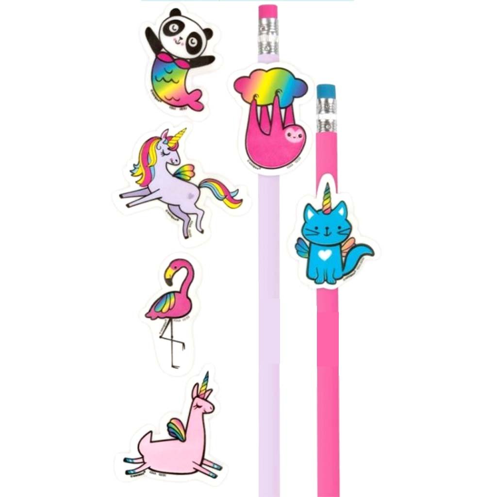 Cute Animal Pencil Toppers, 6pc