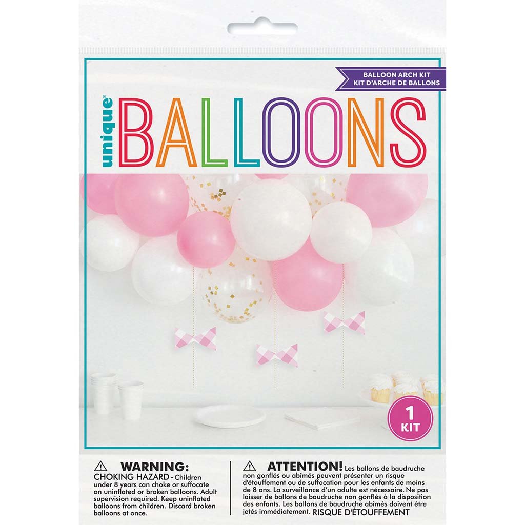 Pink and White Balloon Arch Kit