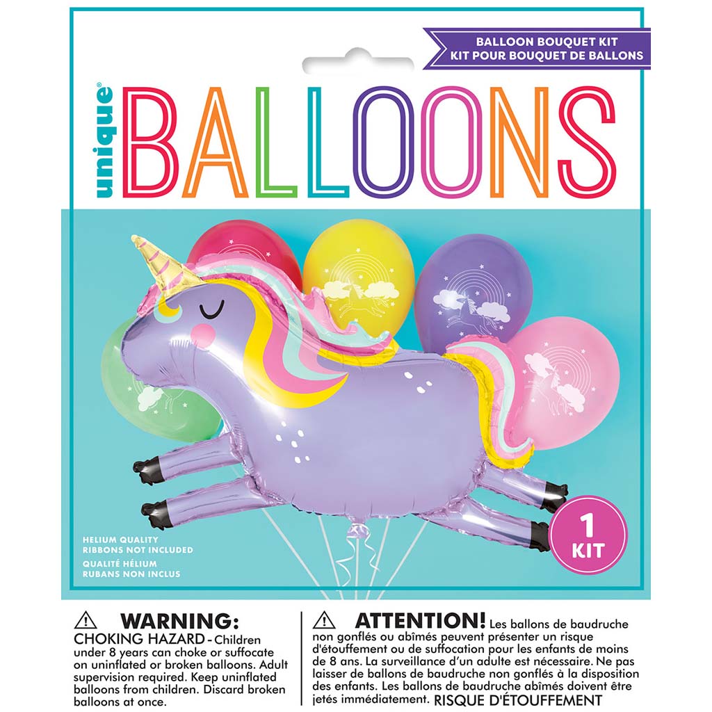 Balloon Bouquet Kit Unicorn, 6pc