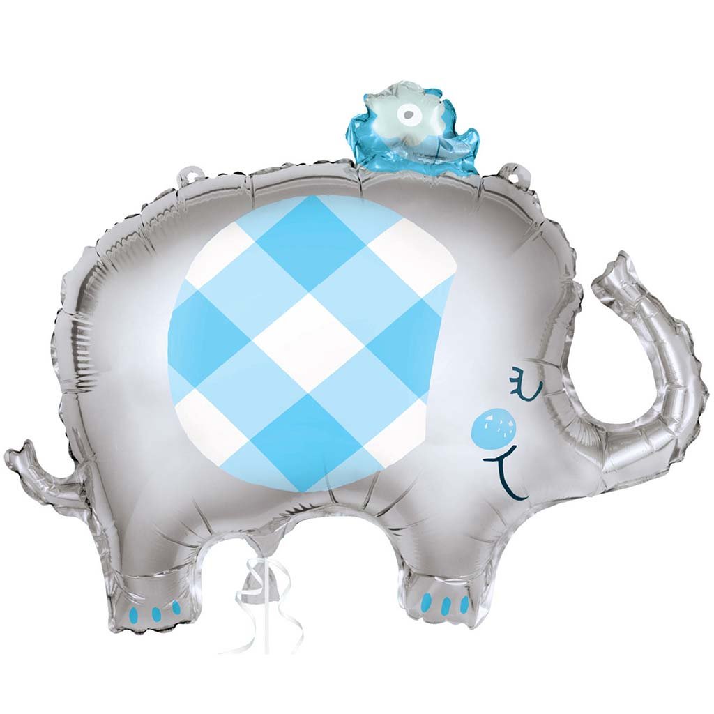 Blue Elephant Giant Foil Balloon 29in