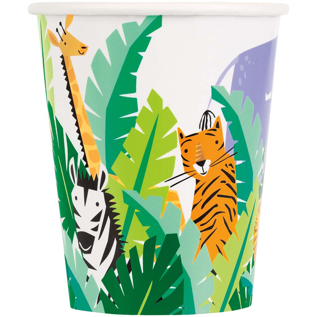 Animal Safari Cups 9oz, 8ct