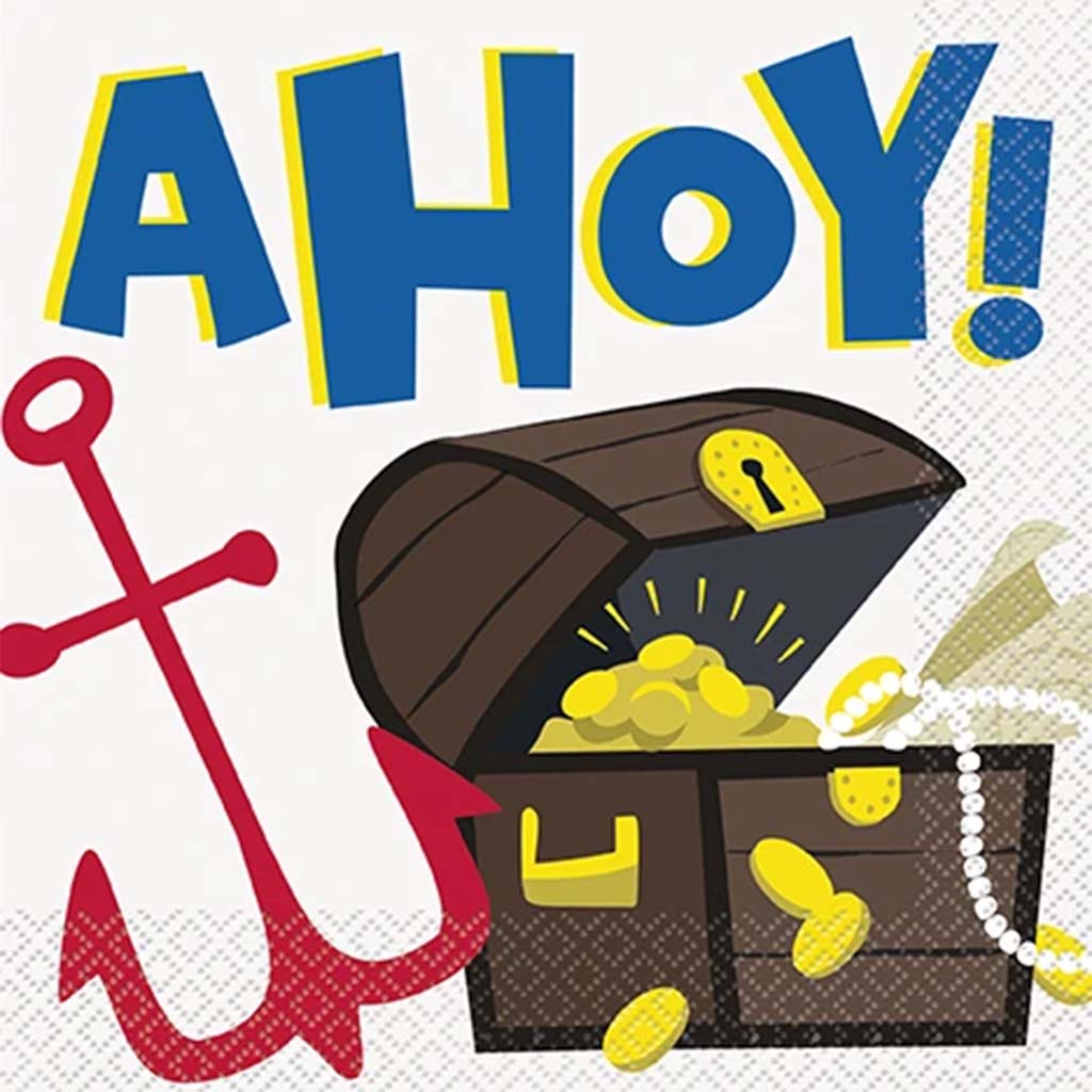 Ahoy Pirate Luncheon Napkin, 16ct