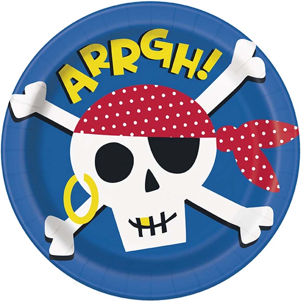 Ahoy Pirate Dinner Plates 9in, 8ct