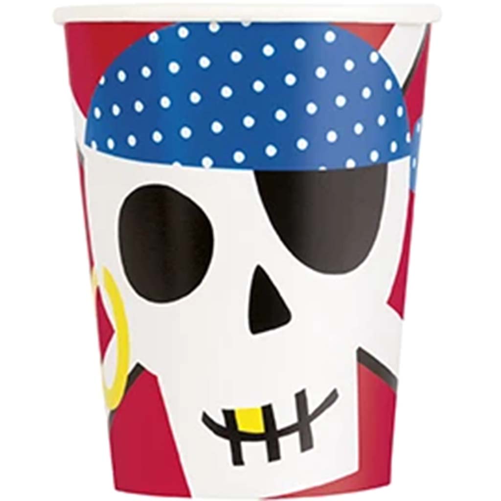 Ahoy Pirate Cups 9oz, 8ct