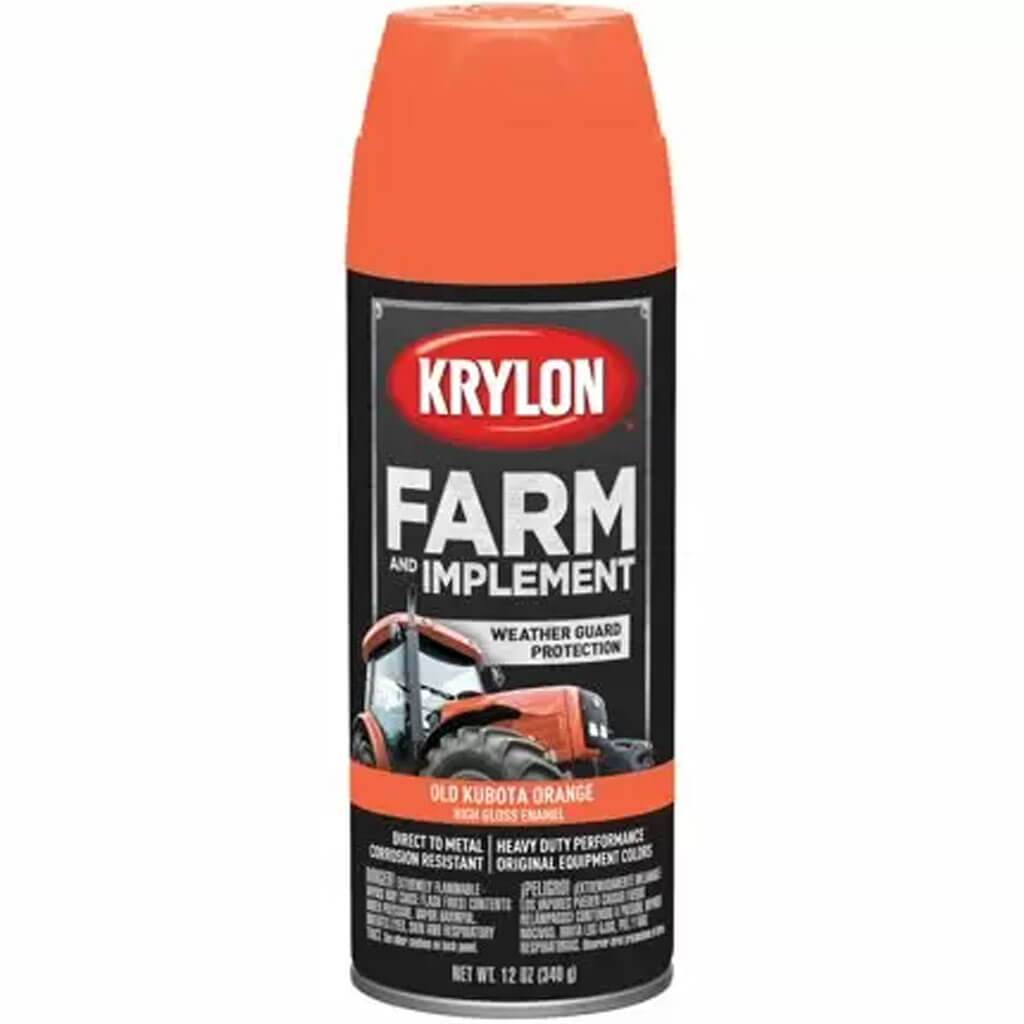 High Gloss Spray Paint 12oz Old Kubota Orange