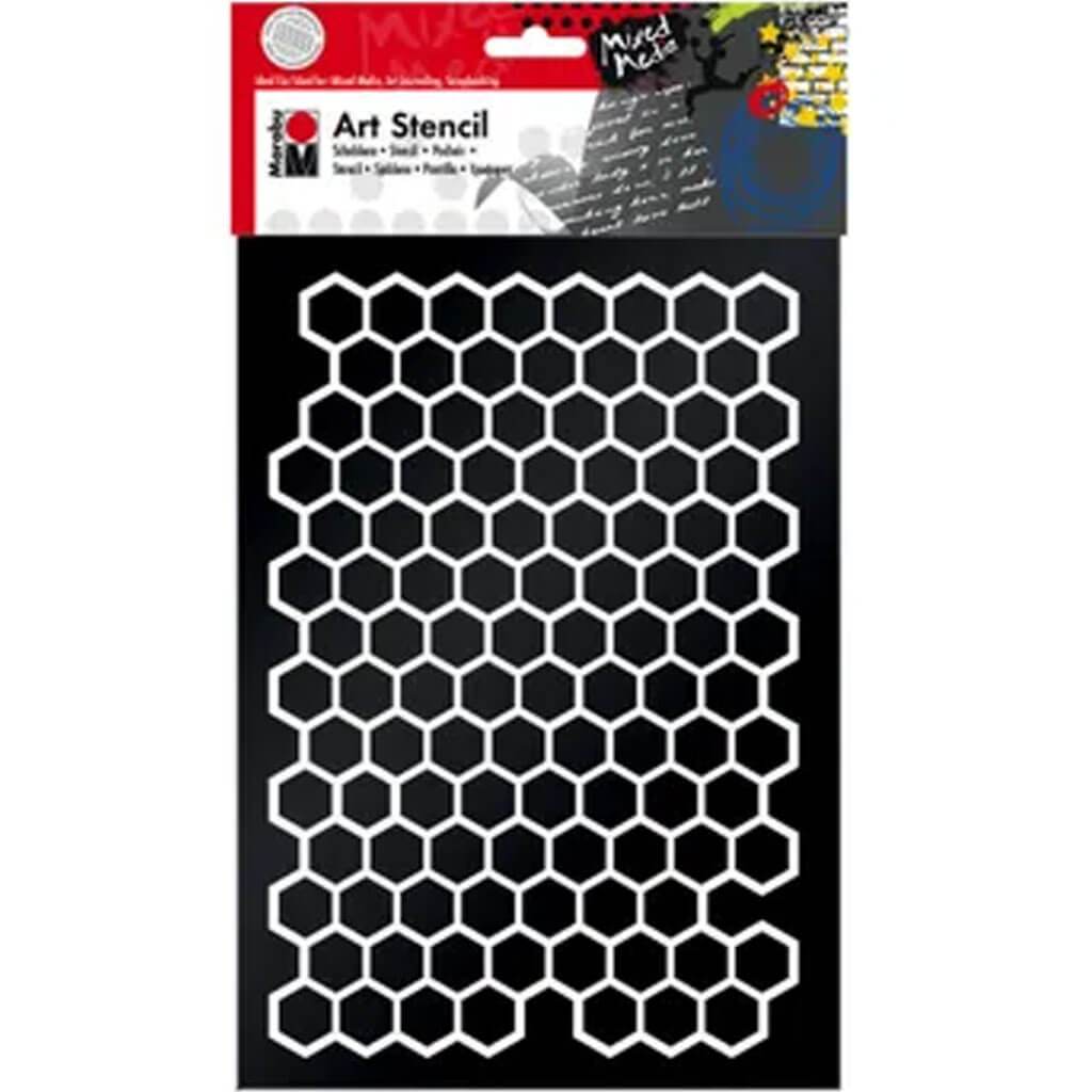 Art Stencil DIN A4 Honeycomb