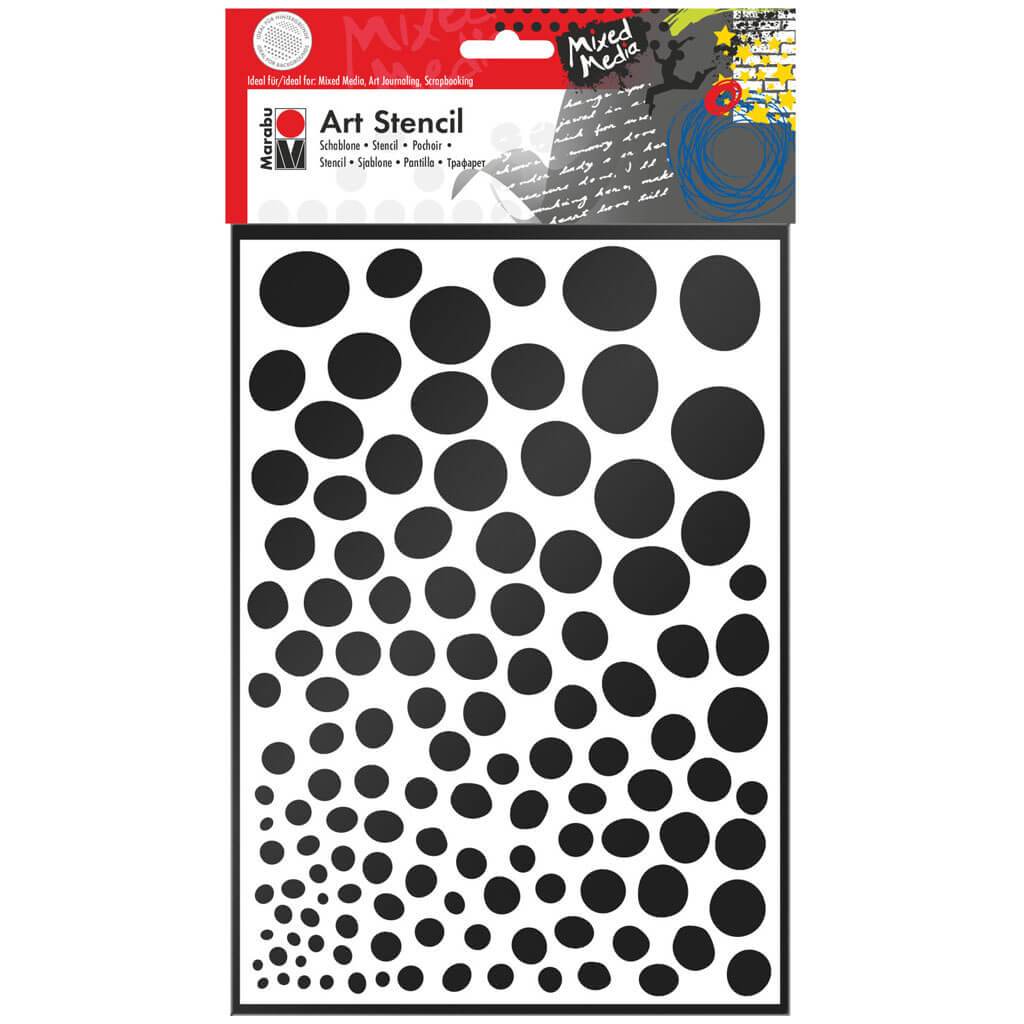 Art Stencil DIN A4 Growing Dots