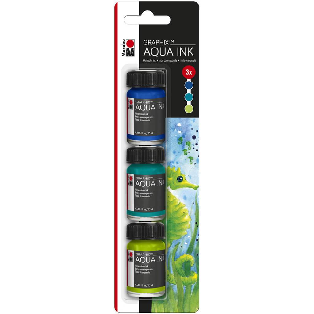 Graphix Aqua Ink Seahorse 3 x 15ml