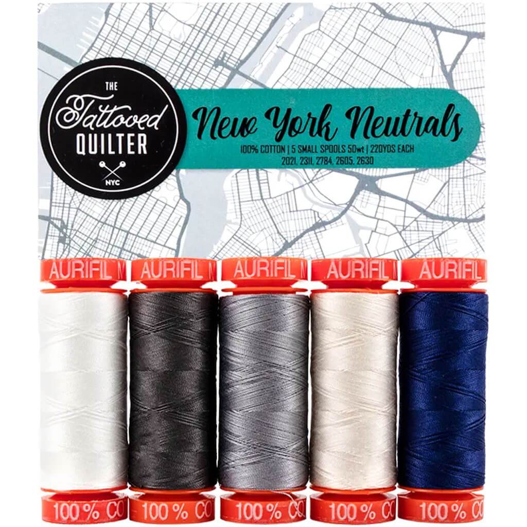 Aurifil New York Neutrals Thread Collection