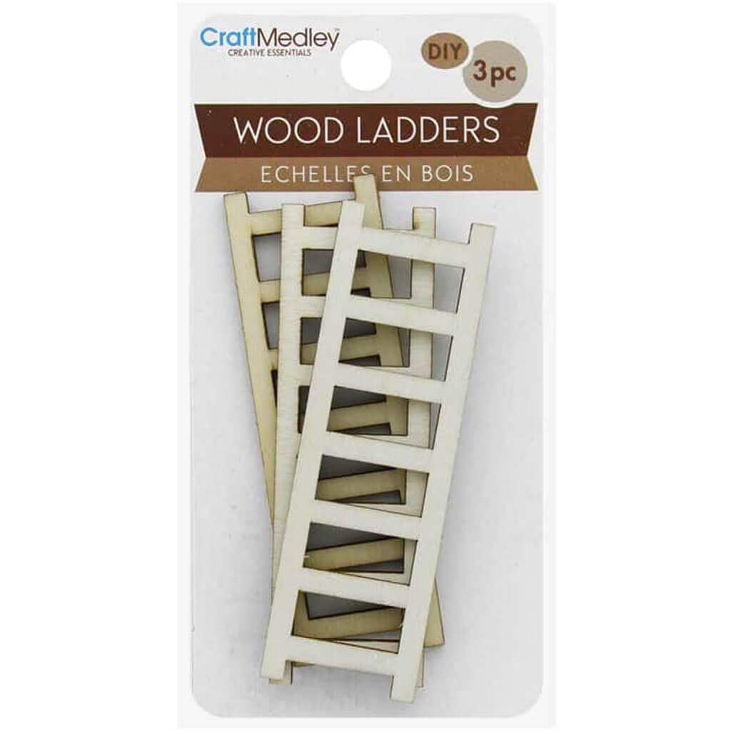 Multicraft Wood DIY Ladder 8 x 2.6 cm 3pc