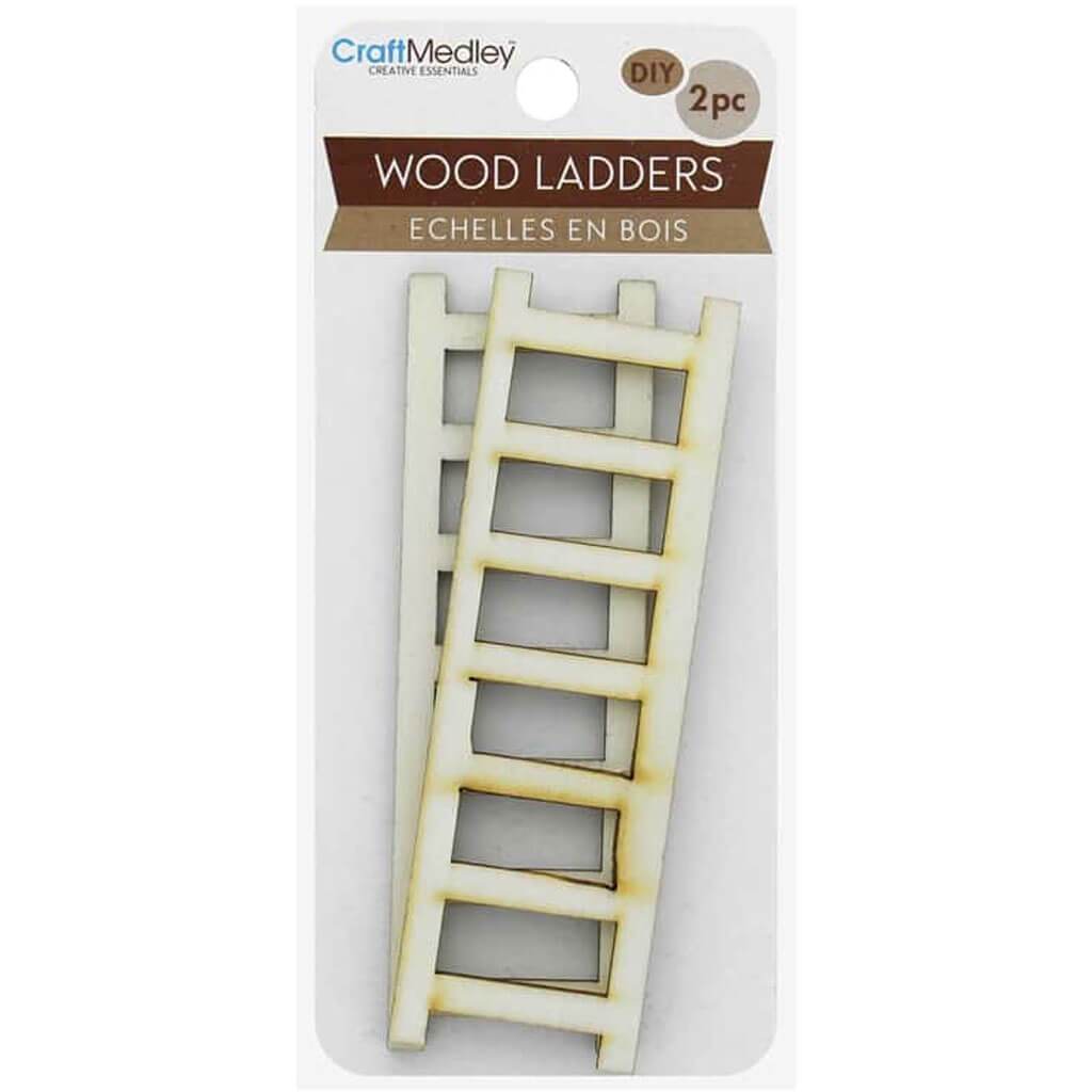 Multicraft Wood DIY Ladder 10 x 3.2 cm 2pc