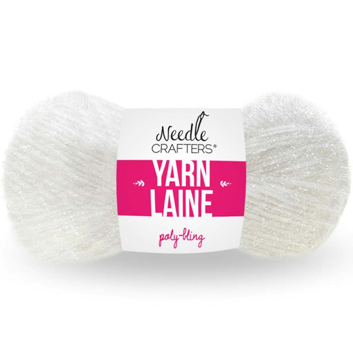 Needlecrafters Poly-Bling Yarn Ball 50g White