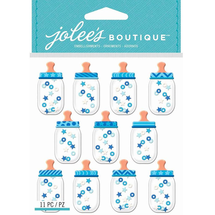Jolee's Boutique Cabochon Dimensional Repeat Stickers - Baby Boy, 11pcs
