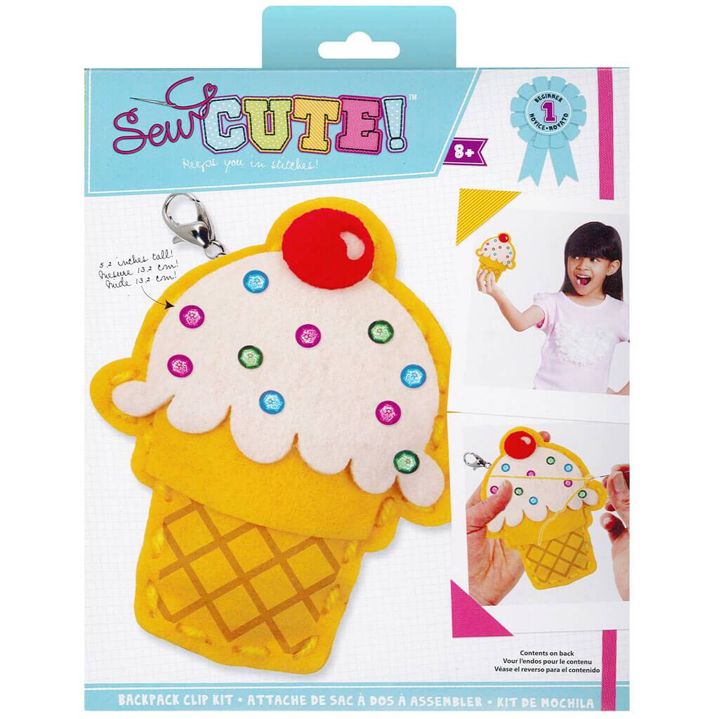 Sew Cute Felt Keychain Kit Ice Cream Cone