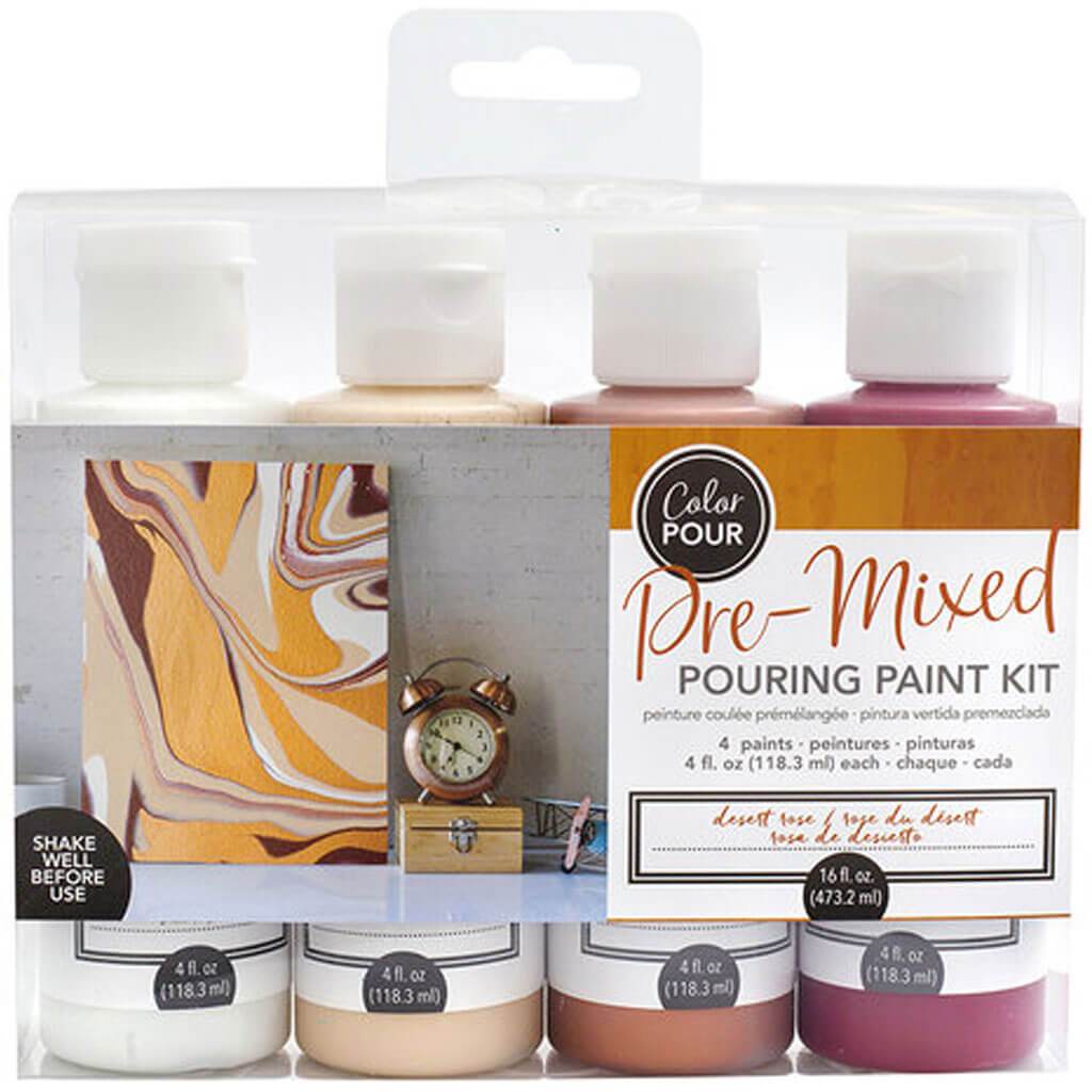 Color Pour Pouring Paint Kit Desert Rose, 4oz