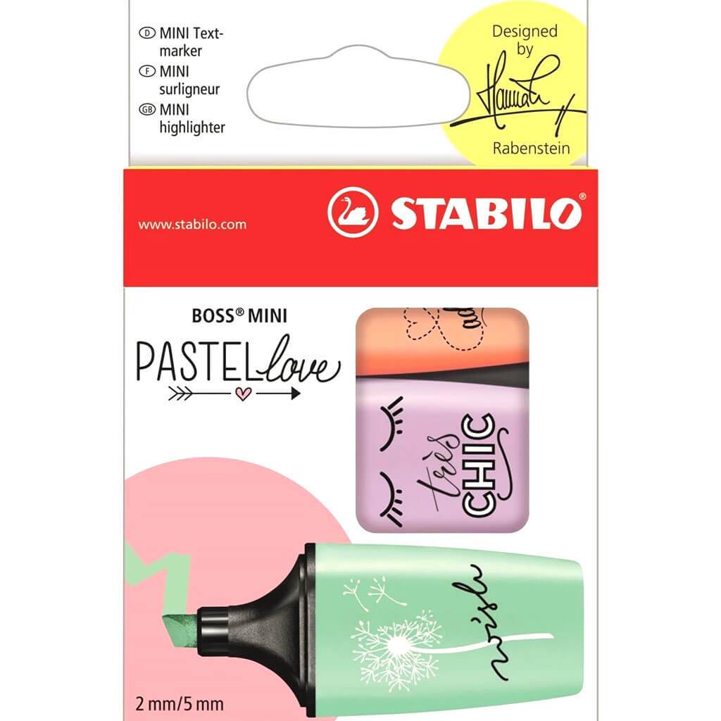 Boss Mini Pastel Lover Highlighters Set of 3