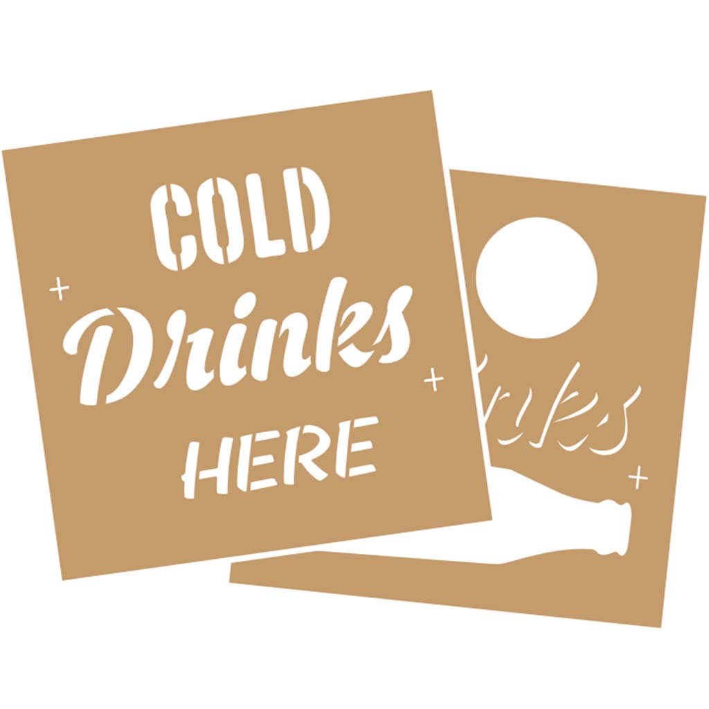 Stencils Cold Drinks 8in x 8in