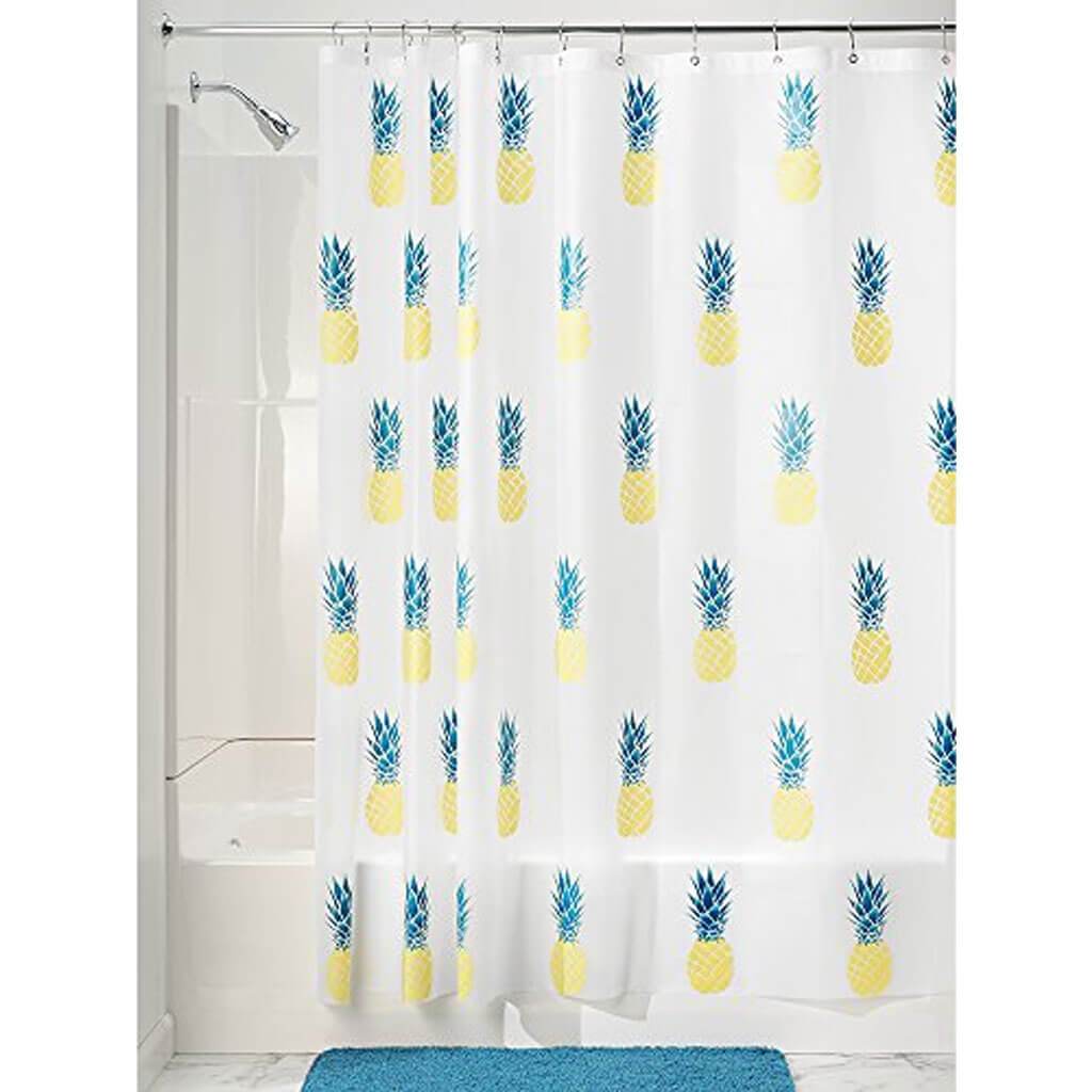 Bathroom Shower Curtain Yellow/Teal