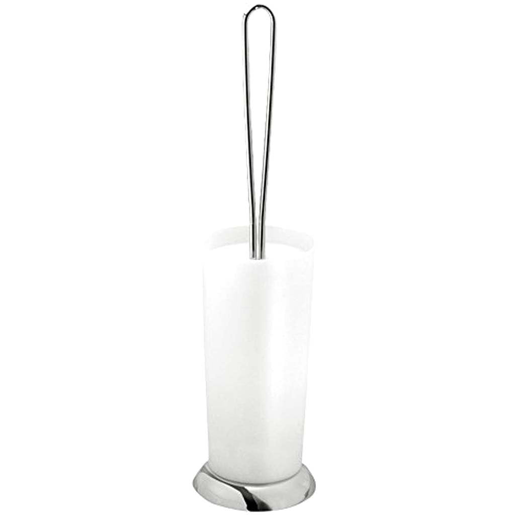 Toilet Bowl Brush and Holder Chrome/White