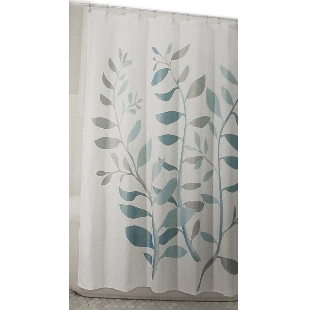 Laurel Fabric Polyester Shower Curtain Gray/Blue