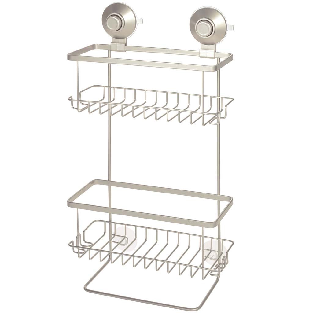 Push-N-Lock Shower Caddy Satin