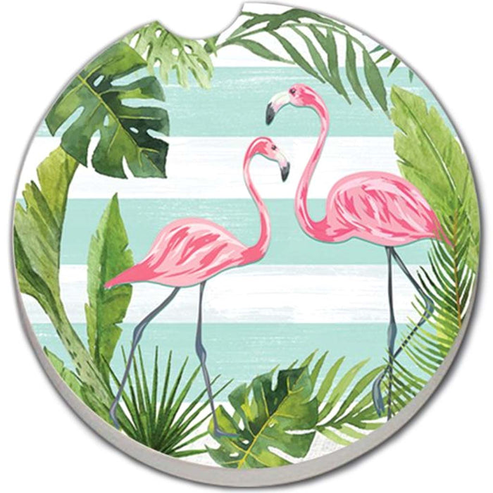 Car Coaster Flamingo Stripes