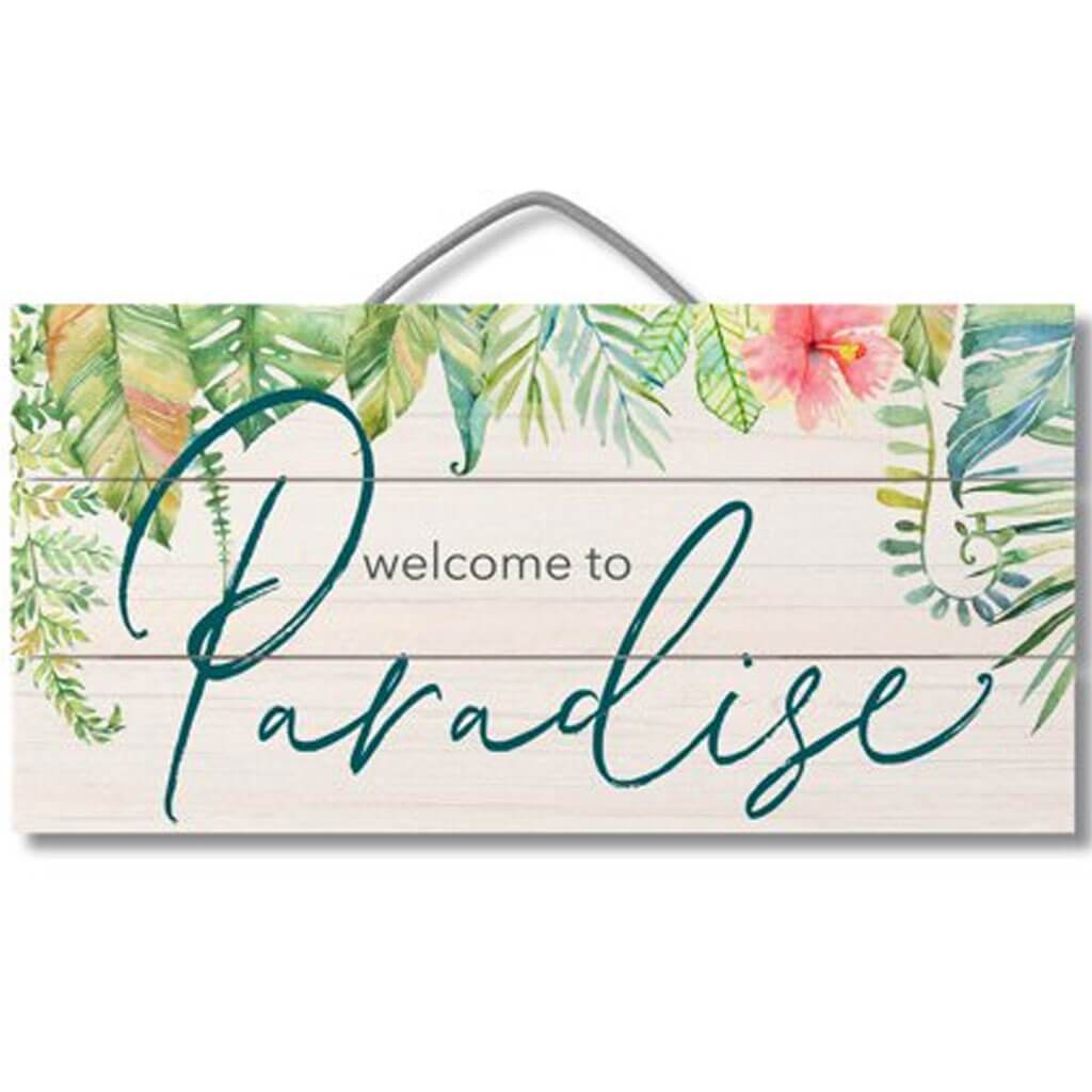 Paradise Pallet Sign 12in x 6in