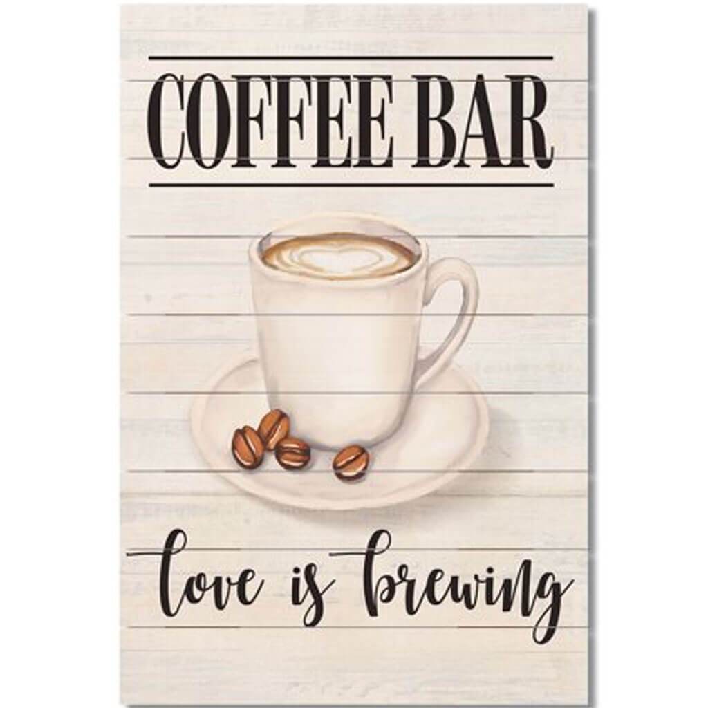 Coffee Bar Pallet Sign 12in x 18in
