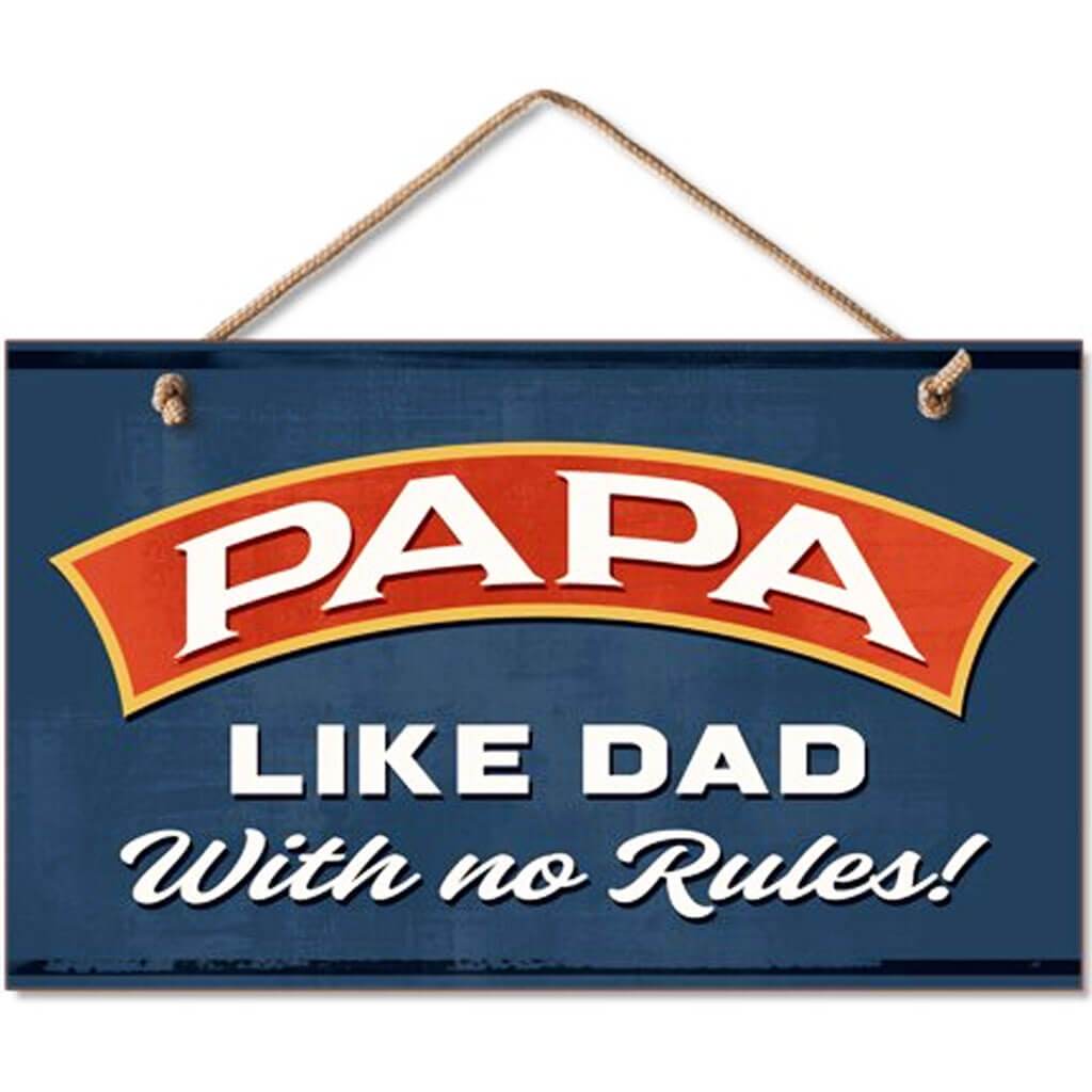 Hanging Wood Sign 9.5 x 5.75 x 0.5 Papa