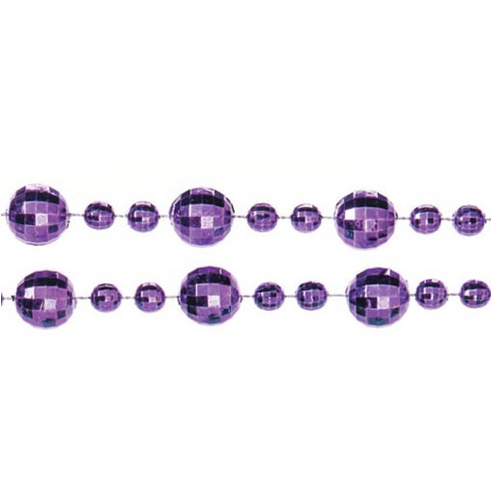 BEADS NECKLACE 7MM PURPLE 