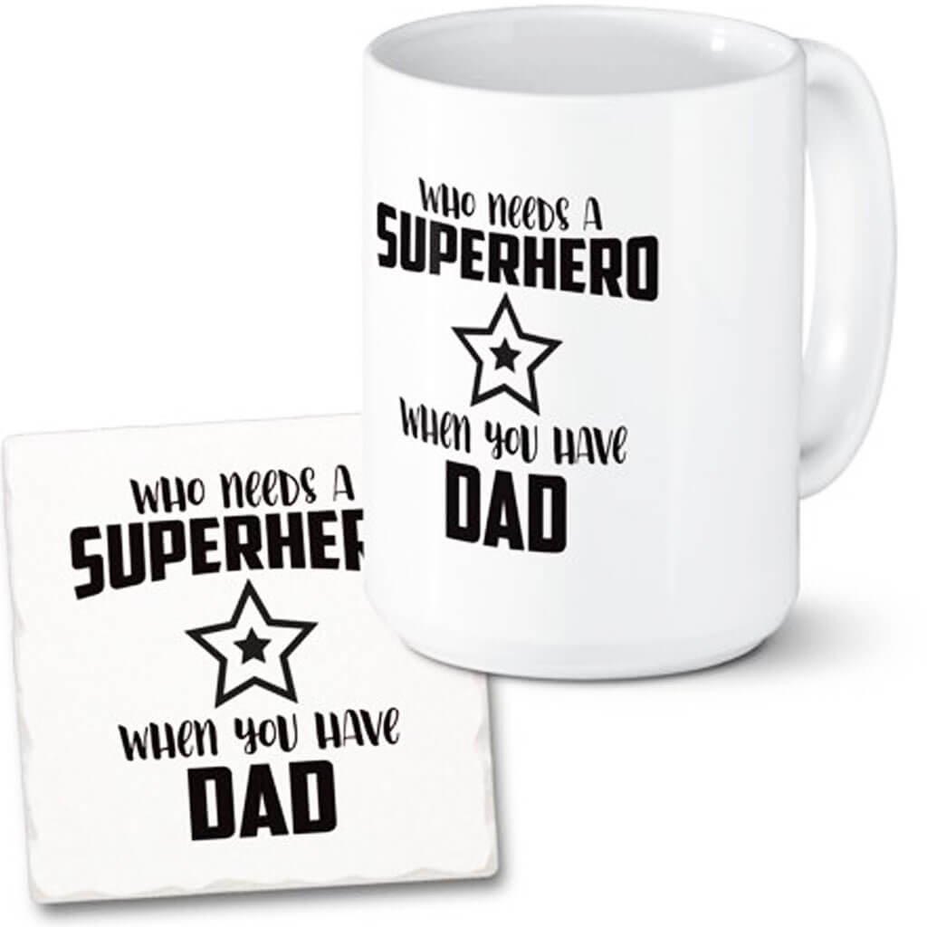 Mug Coaster Gift Set Superhero