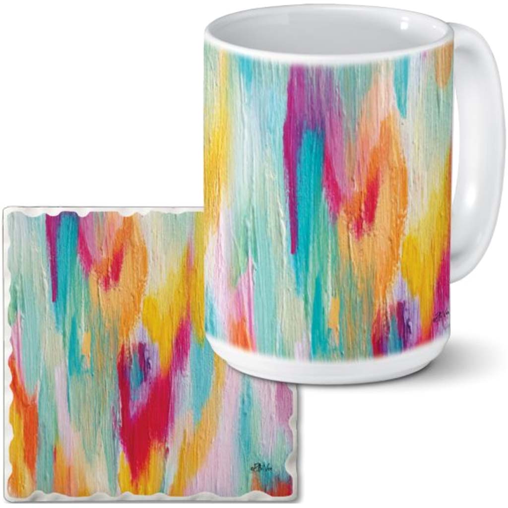 Mug &amp; Coaster Gift Set Hello Color