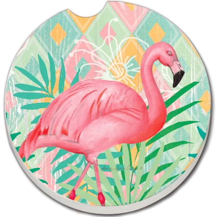 Car Coaster Diamond Flamingo