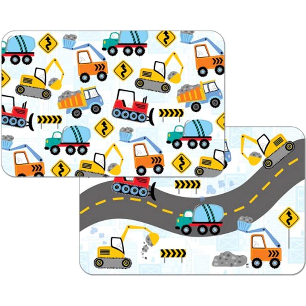 Easy Care Placemat Kids Construction Trucks