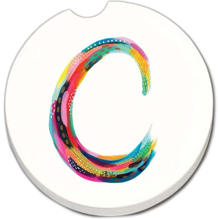 Car Coaster Hello Color Monogram C