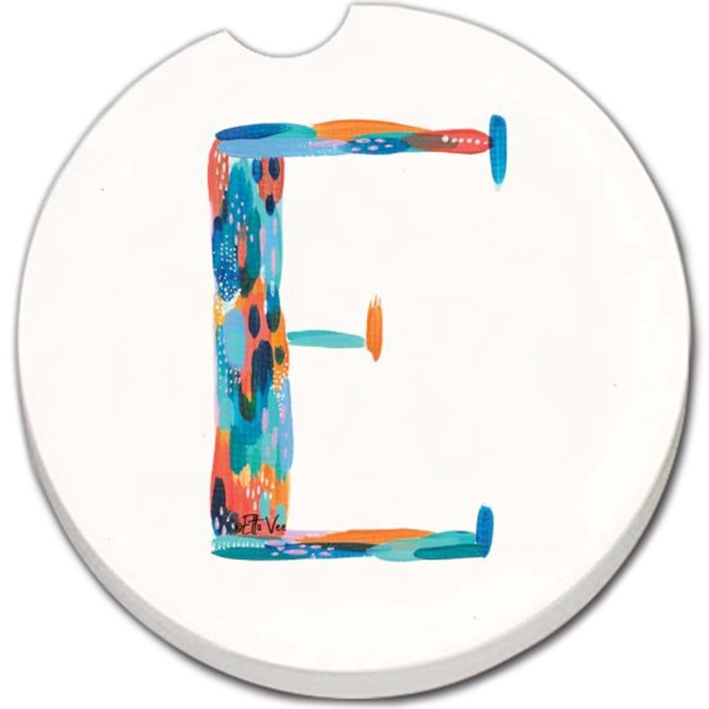 Car Coaster Hello Color Monogram E