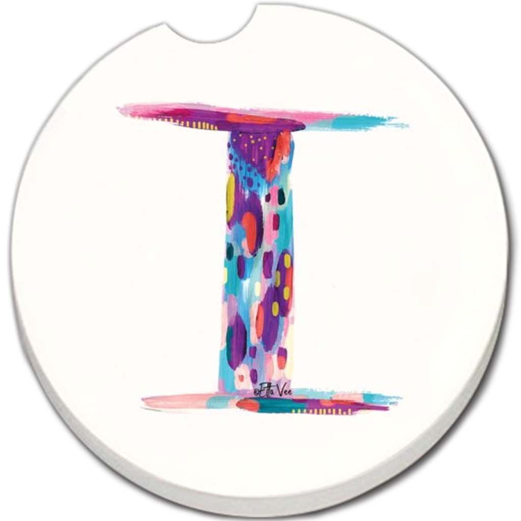 Car Coaster Hello Color Monogram I