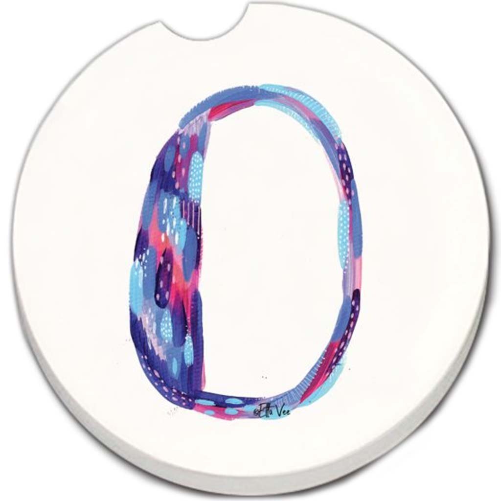 Car Coaster Hello Color Monogram O