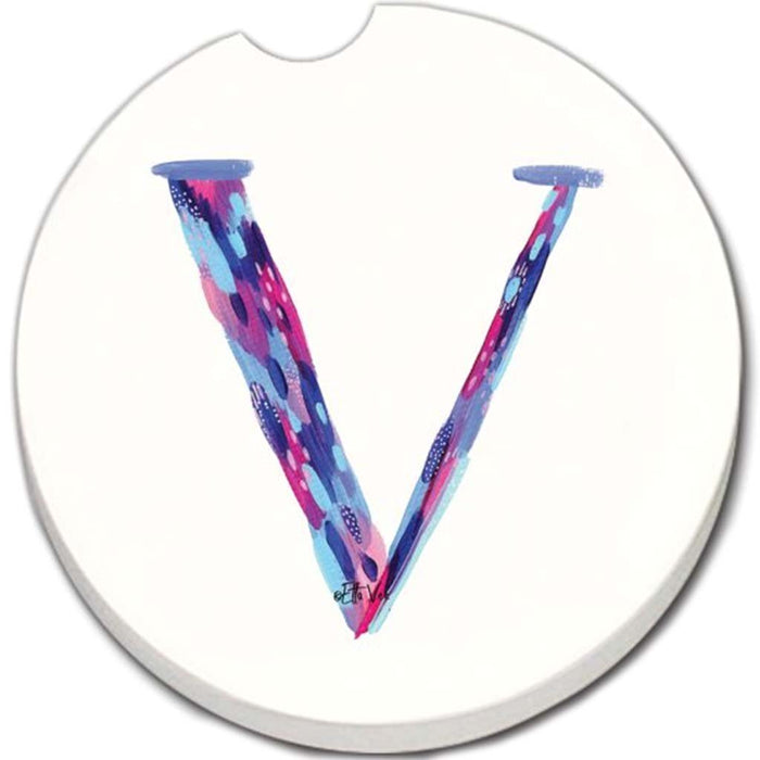 Car Coaster Hello Color Monogram V