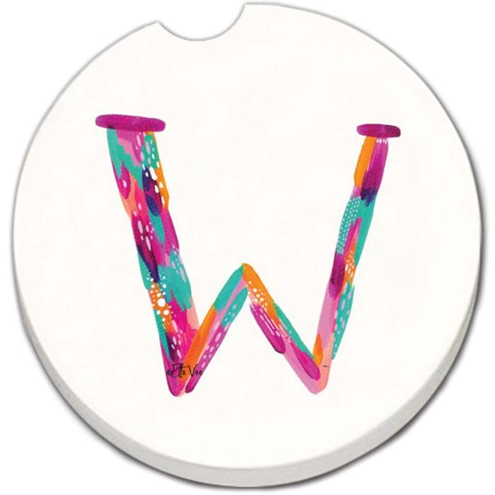 Car Coaster Hello Color Monogram W