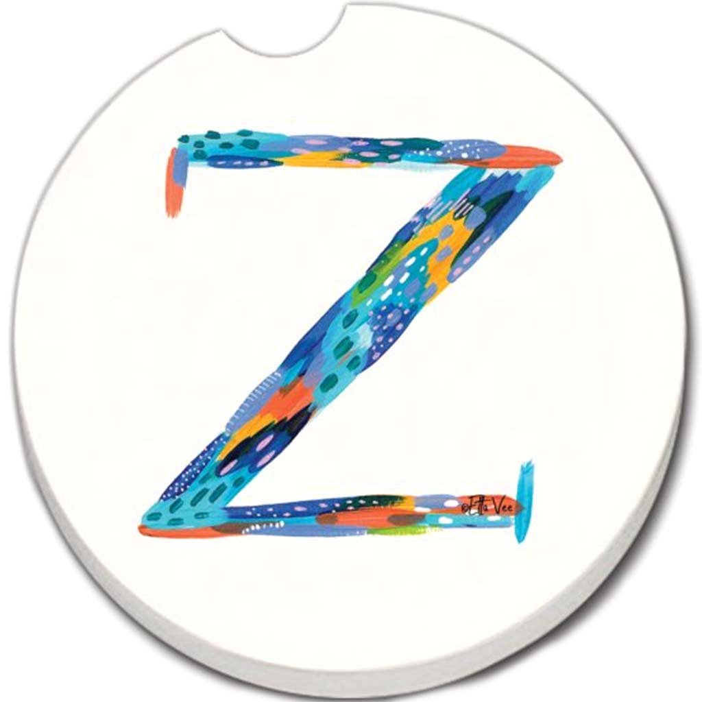 Car Coaster Hello Color Monogram Z