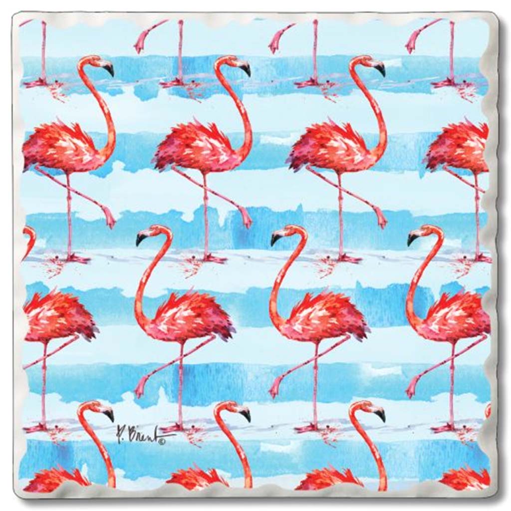 Single Tile Coaster Antigua Flamingo