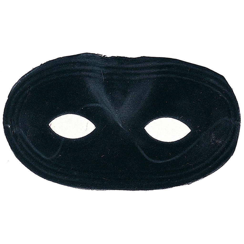 Flocked Plastic Domino Eye Mask