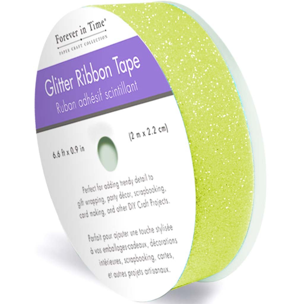Glitter Ribbon Tape 2.2cm x 2m Yellow